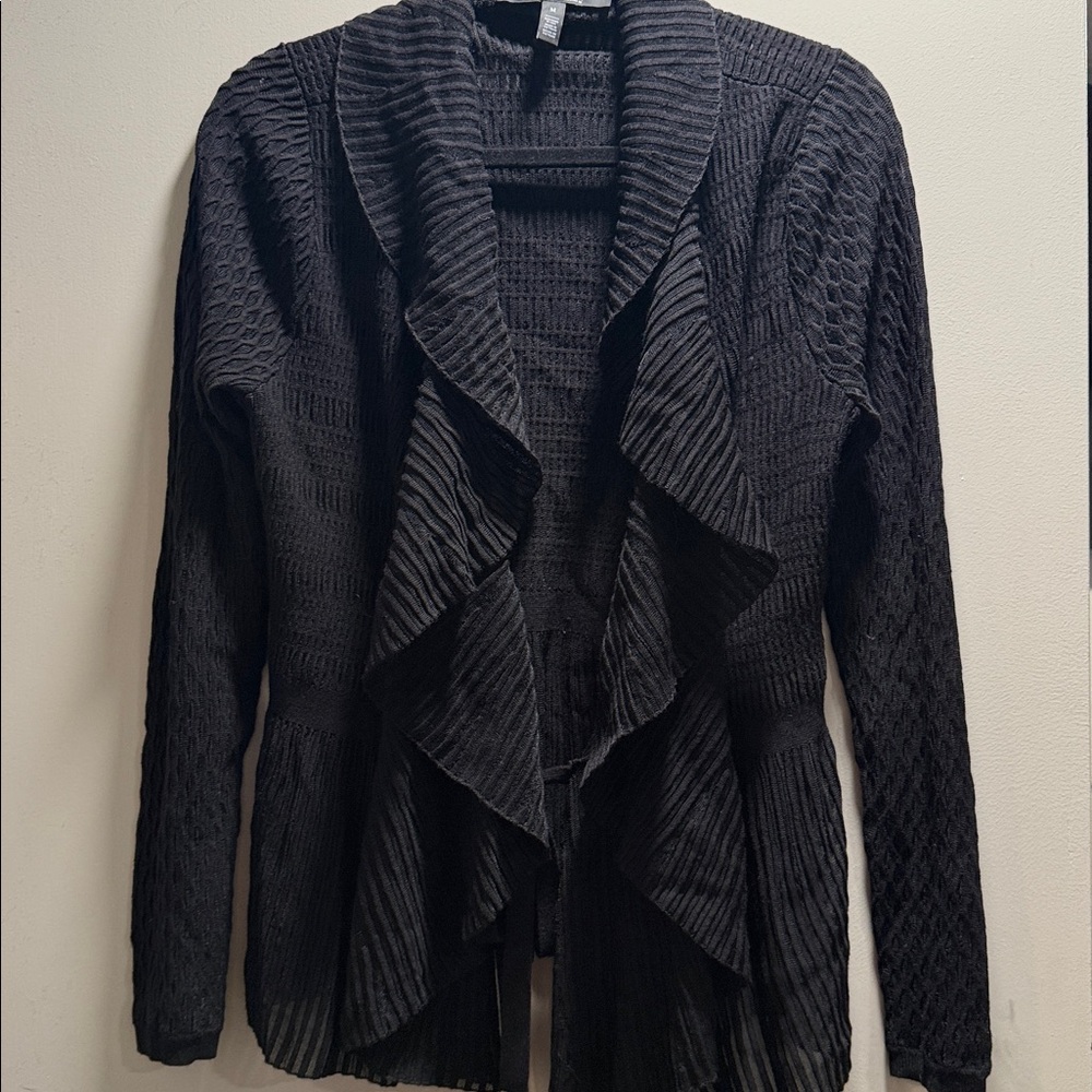 White House Black Market Textured Black Sweater